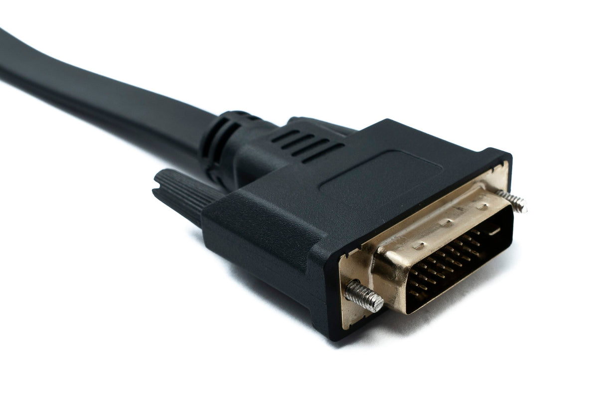SYSTEM-S DVI D cable 20 cm 24+1 25 pin male to VGA 15 pin female flat panel mount screw adapter