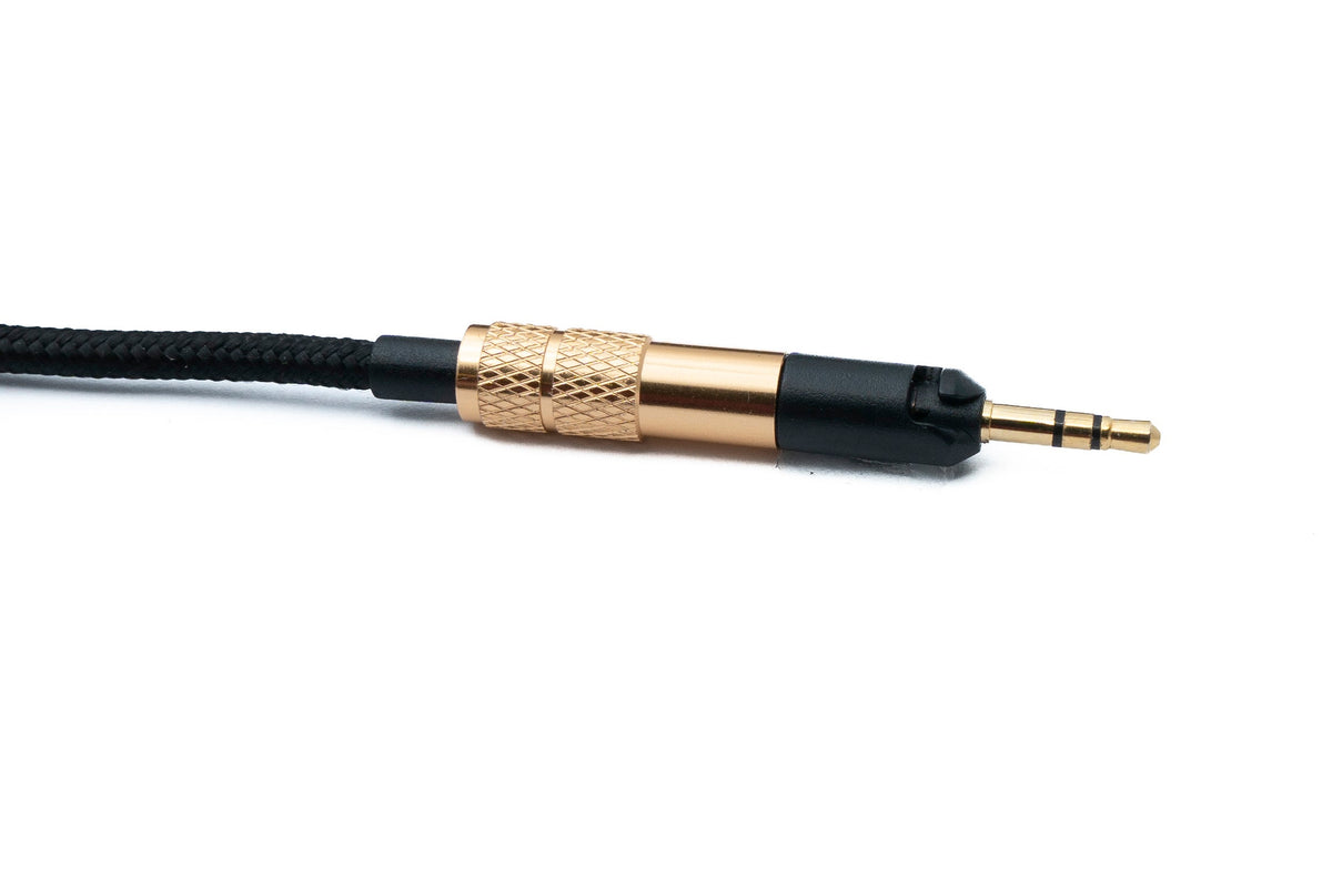 SYSTEM-S Audio Replacement Cable 150 cm AUX Jack Braided Volume Control Anti-Kink for Sennheiser Headphones HD598 HD5XX