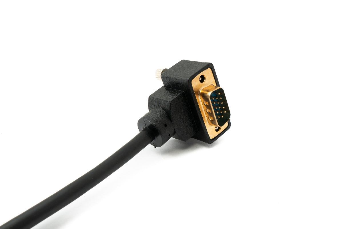 SYSTEM-S D Sub15 cable 150 cm HD VGA 15 pin male to female DB15 angled up angled