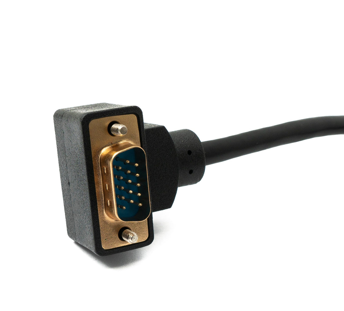 D Sub15 Kabel 50 cm HD VGA 15 Pin Stecker zu Buchse DB15 Winkel Up Angled | System-S