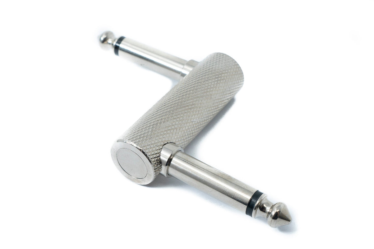 Audio Adapter Stereo TS 6.35 mm Klinke Stecker zu Stecker Z Typ für Gitarrenpedal | System-S