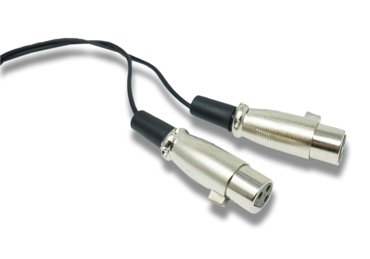 Audio Y Kabel 30 cm AUX 6,35 mm TRS Stecker zu 2x XLR 3 polig Buchse | System-S