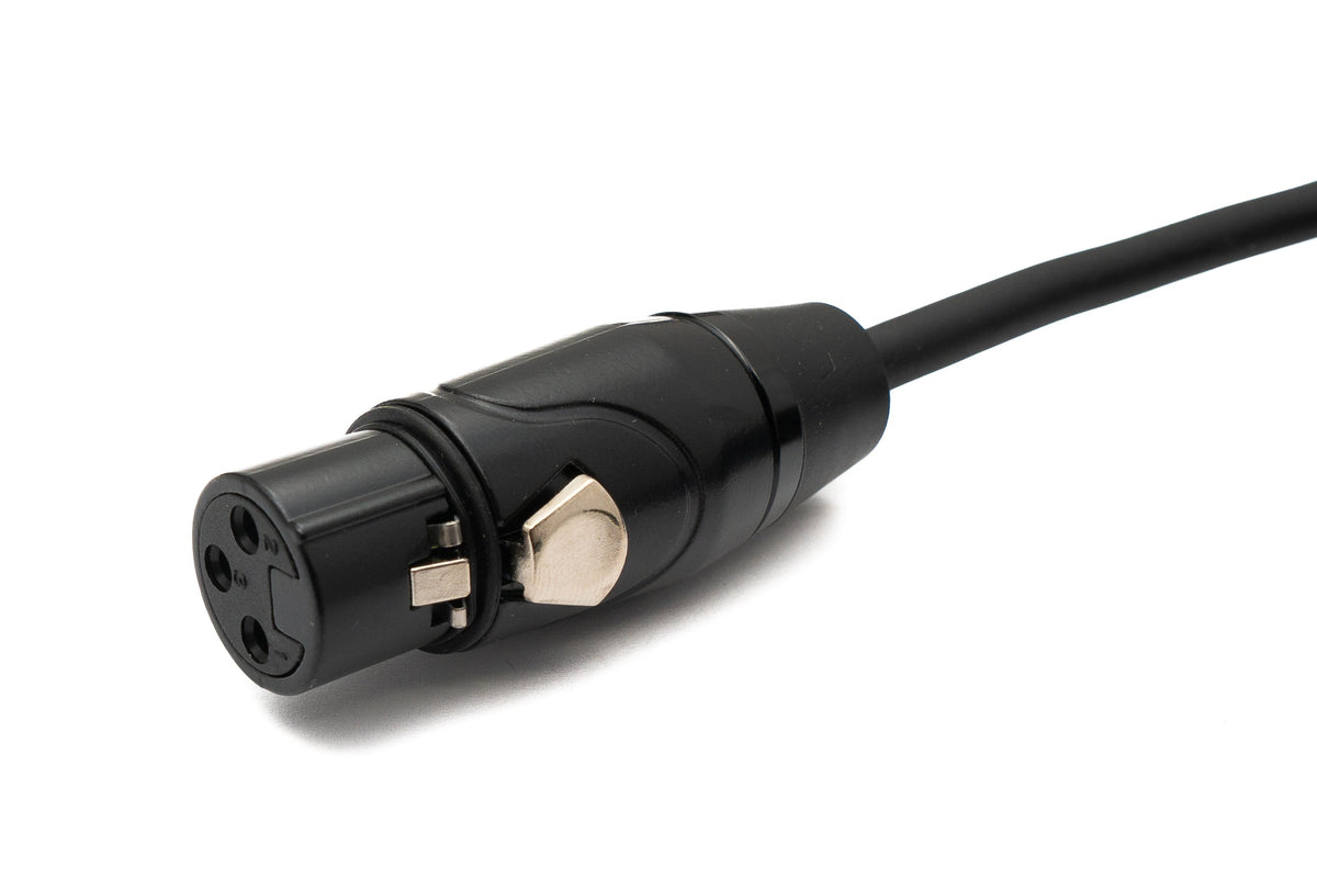 SYSTEM-S Audio Cable 10 m 6.35 mm jack plug to XLR 3 pin socket in black
