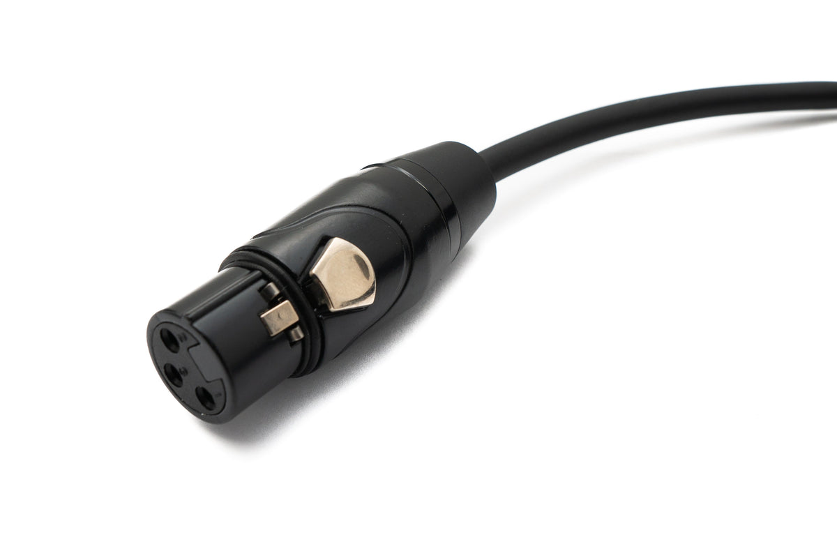 Audio Kabel 3 m 6.35 mm Klinke Stecker zu XLR 3 Pin Buchse in Schwarz | System-S