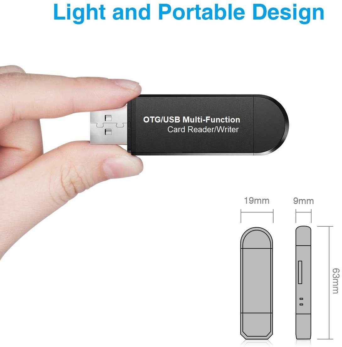 Kartenleser Kartenlesegerät Speicherkartenleser SD Card Reader USB 2.0 Micro USB - DREIKS