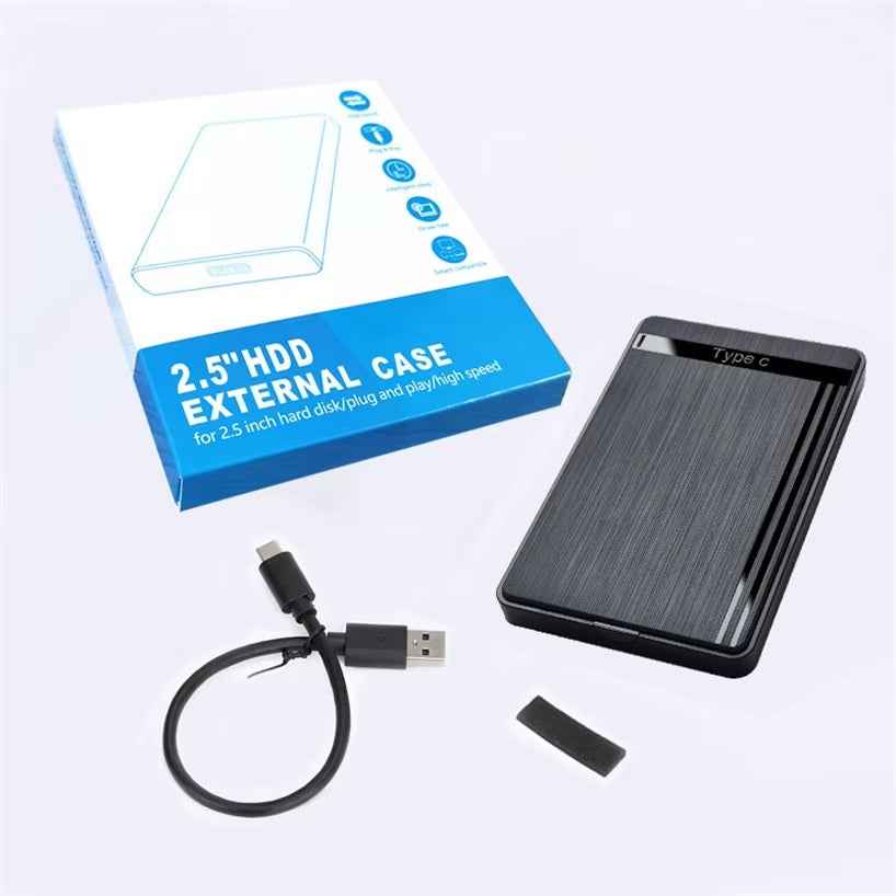 Externes Festplattengehäuse 2.5 Zoll USB 3.1 USB-C SATA HDD SSD Case Gehäuse - DREIKS