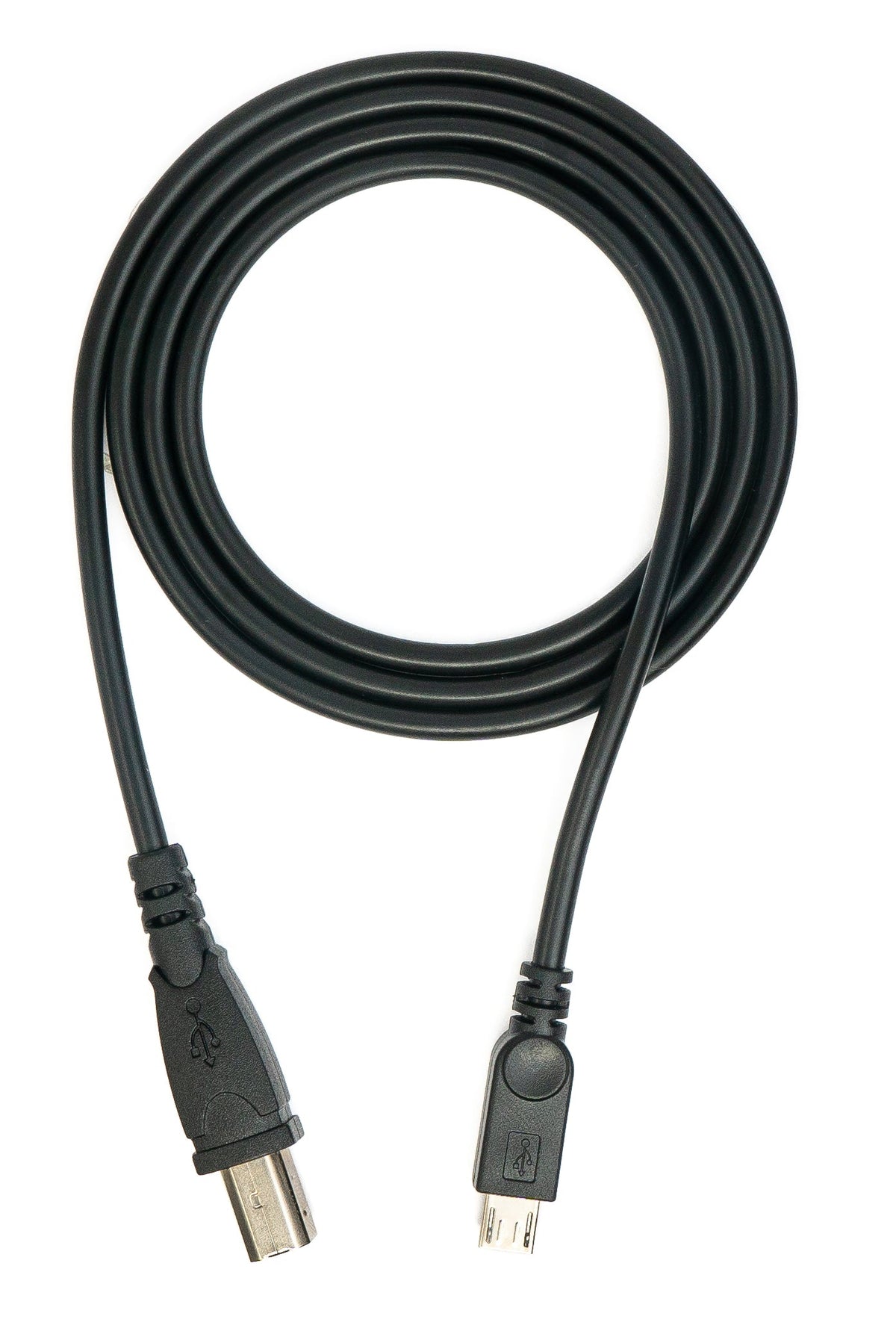 USB 2.0 Kabel 100 cm Typ B Stecker zu Micro B Stecker in Schwarz | System-S