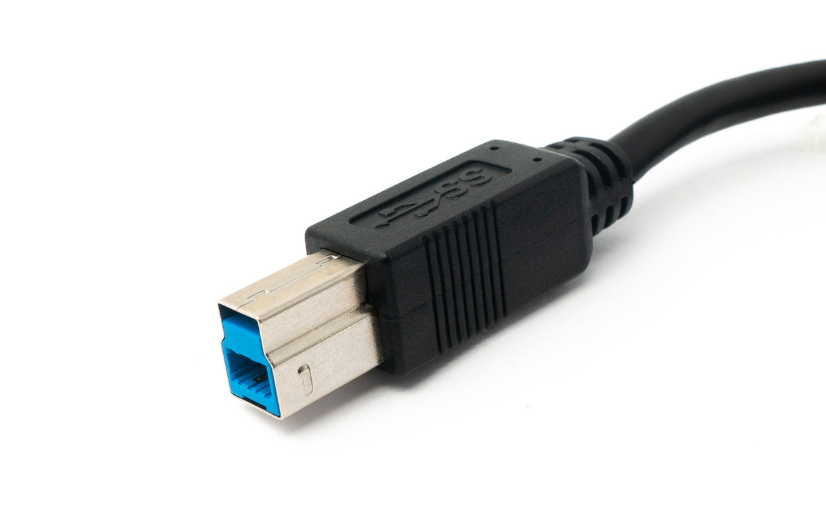 SYSTEM-S USB 3.0 cable 50 cm type B male to A male in black