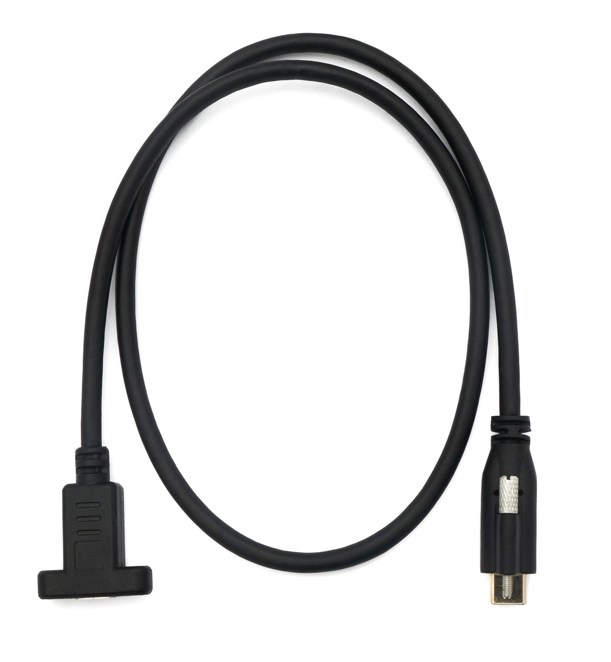 SYSTEM-S USB 3.1 cable 60 cm Type C male to female screw in black