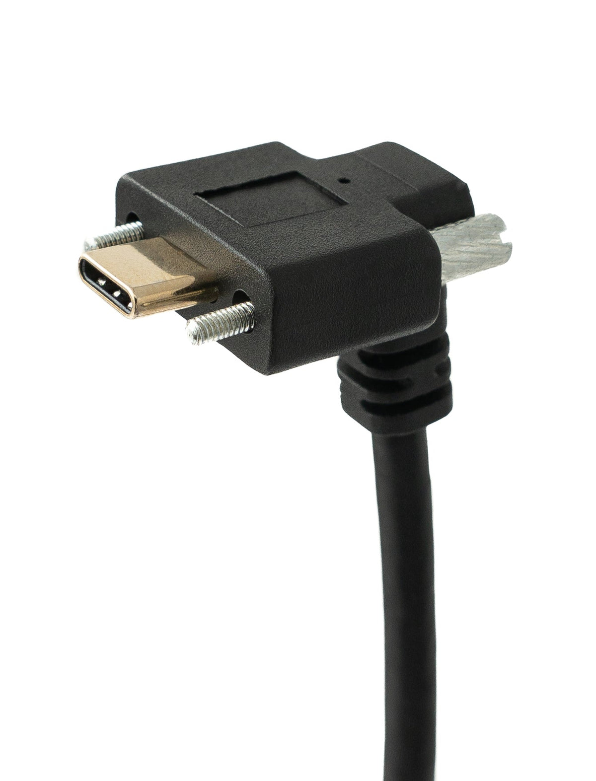 SYSTEM-S USB 3.1 Gen 2 100W cable 100 cm Type C male to female screw angle