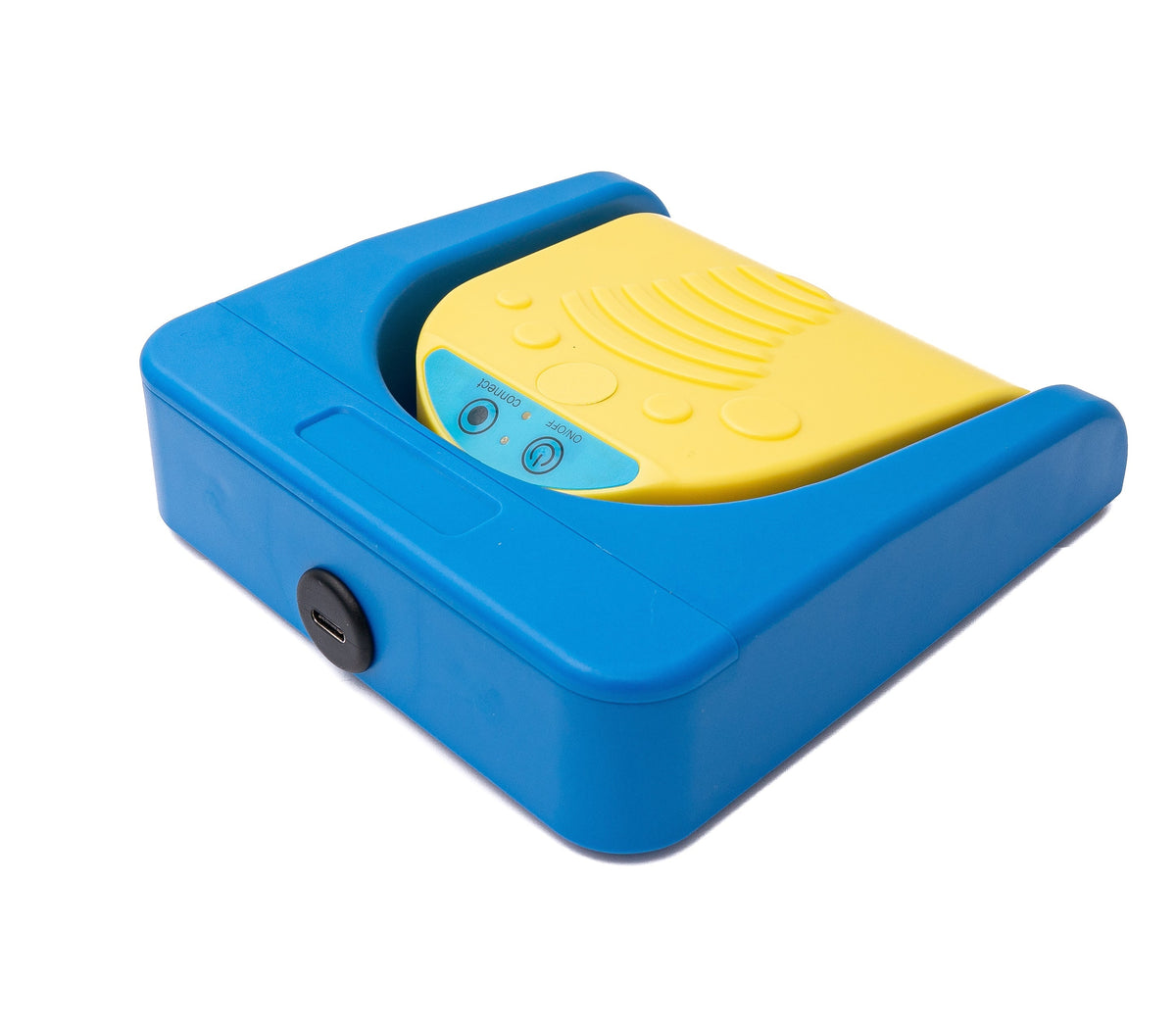 PCSensor Bluetooth Fußpedal kabellos mit USB 3.1 Typ C Anschluss für PC Hotkeys Blau Gelb
