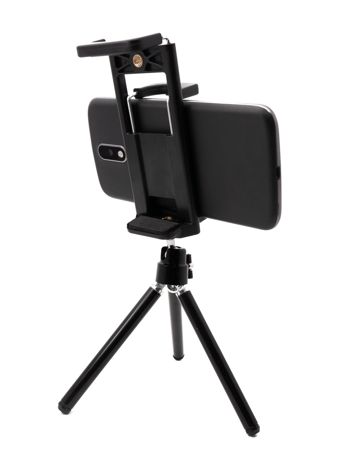 SYSTEM-S Smartphone Tablet Mount in Black for Camera Tripod Stick