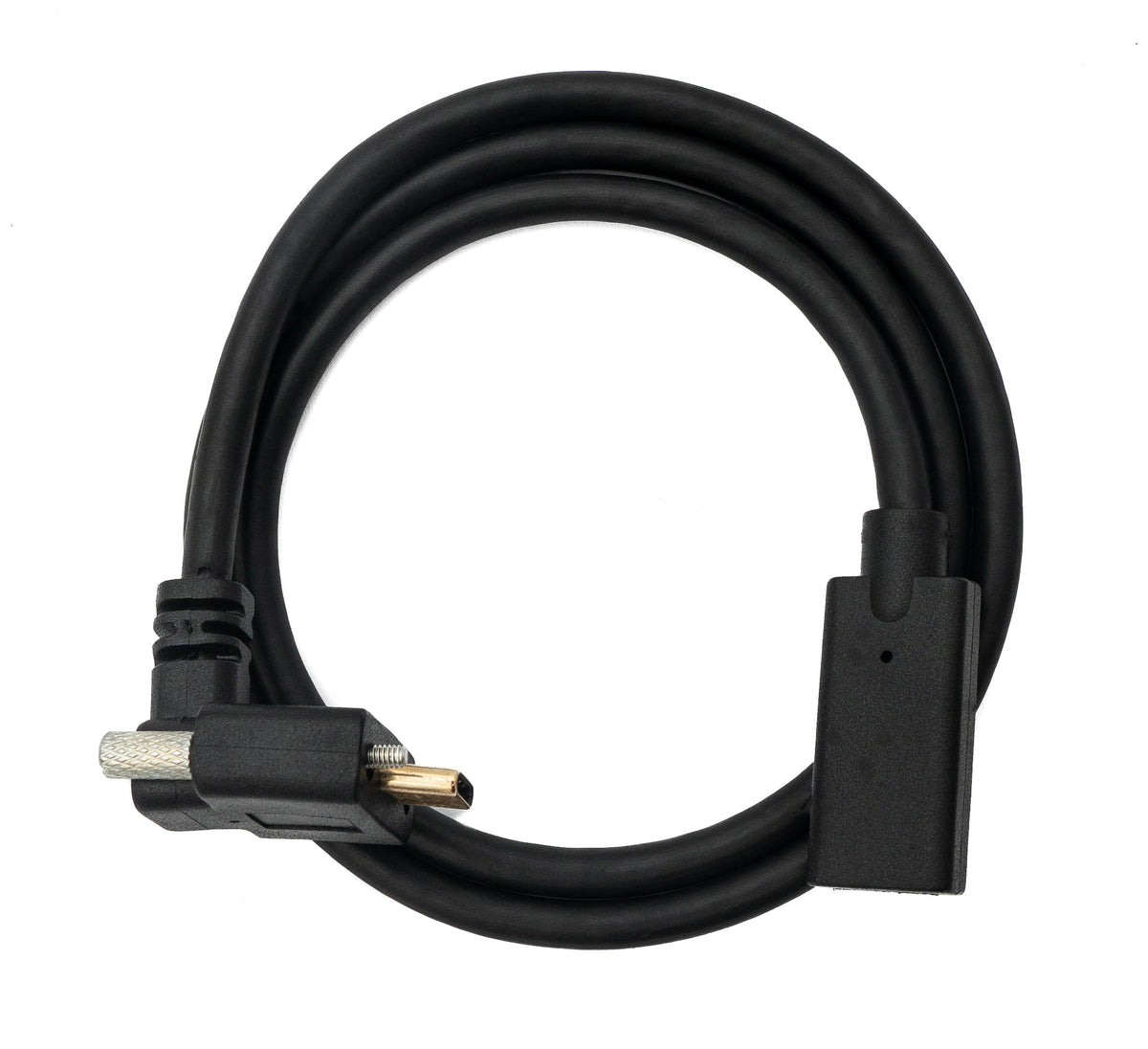 SYSTEM-S USB 3.1 Gen 2 100W cable 60 cm Type C male to female screw angle