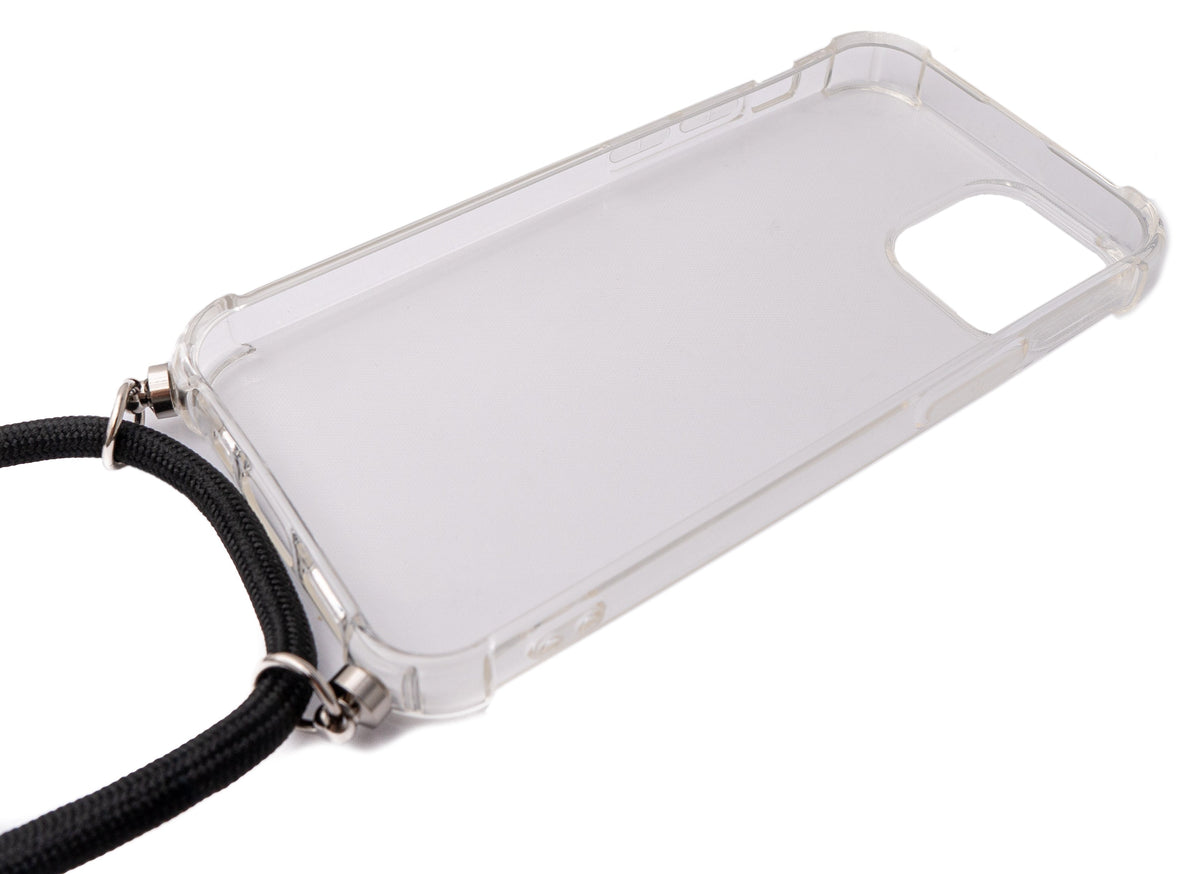 Schutzhülle aus Silikon mit Halsband in Transparent Hülle für iPhone 13 Mini | System-S
