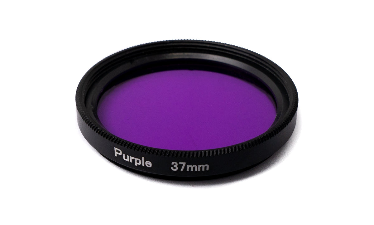Farbfilter Lila 37 mm Linse Farbe mit Clip für Smartphones in Schwarz | System-S