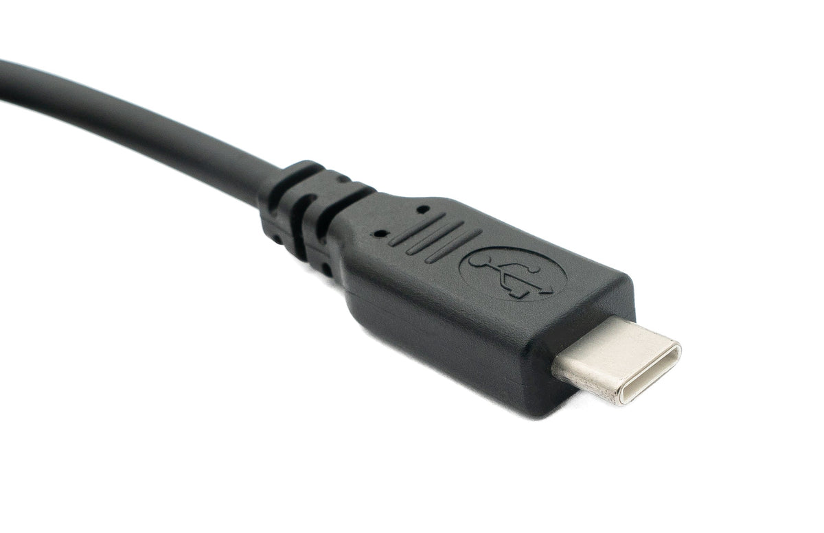 USB 3.1 Kabel 100 cm Typ C Stecker zu Buchse Bulkhead wasserfest Schwarz | System-S