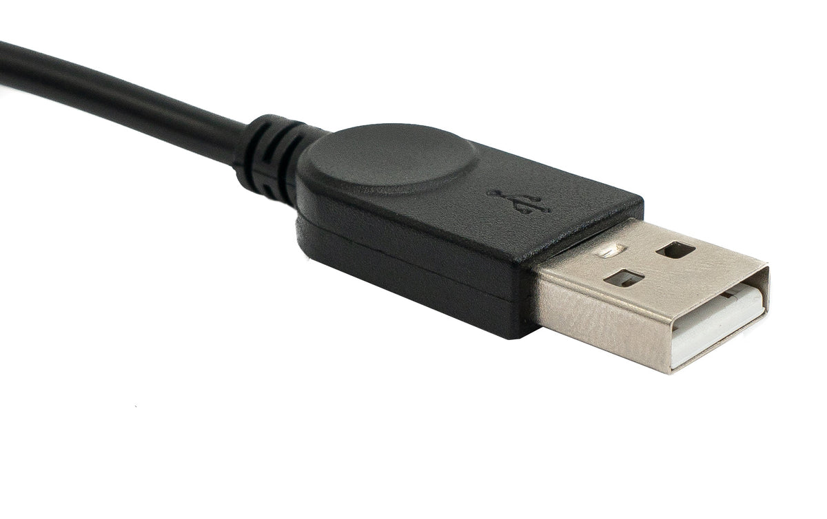 SYSTEM-S USB 2.0 cable 100 cm type B male to A male angled in black
