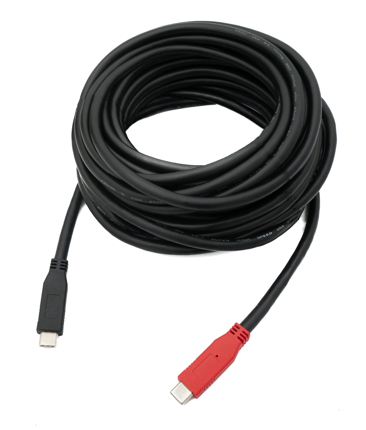 USB 3.1 One Way Kabel 8 m Typ C Stecker zu Stecker in Schwarz | System-S