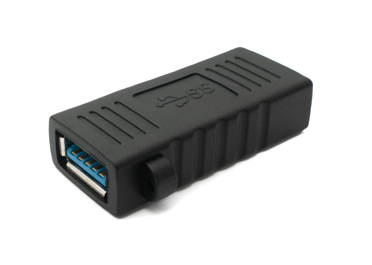 USB 3.0 Adapter Typ A Buchse zu Buchse Kabel in Schwarz | System-S