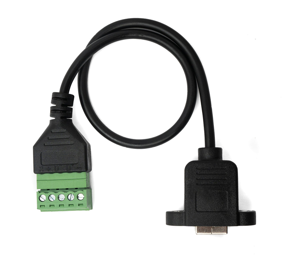 USB 2.0 Kabel 30 cm Typ B Buchse zu 5 polig Leiterplattenstecker Schwarz | System-S