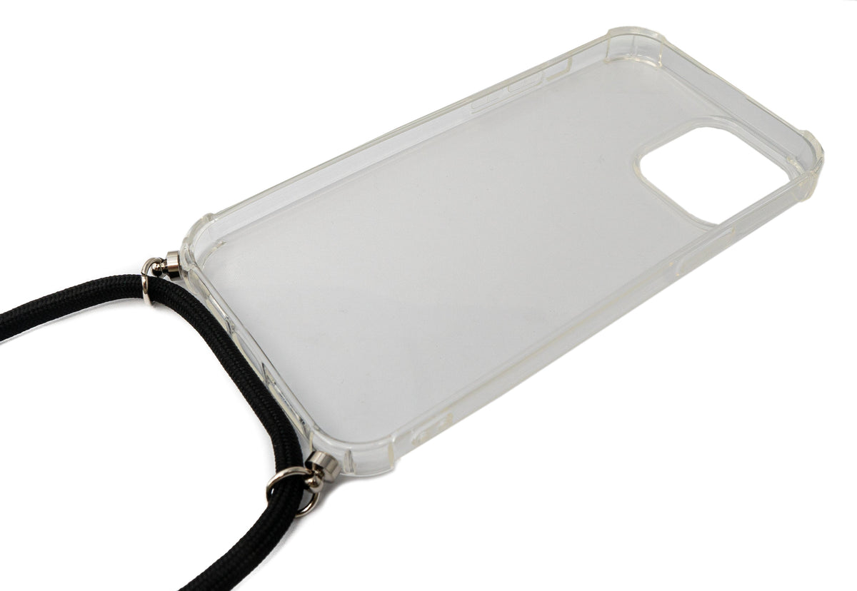 Schutzhülle aus Silikon mit Halsband in Transparent Hülle für iPhone 13 Pro Max | System-S