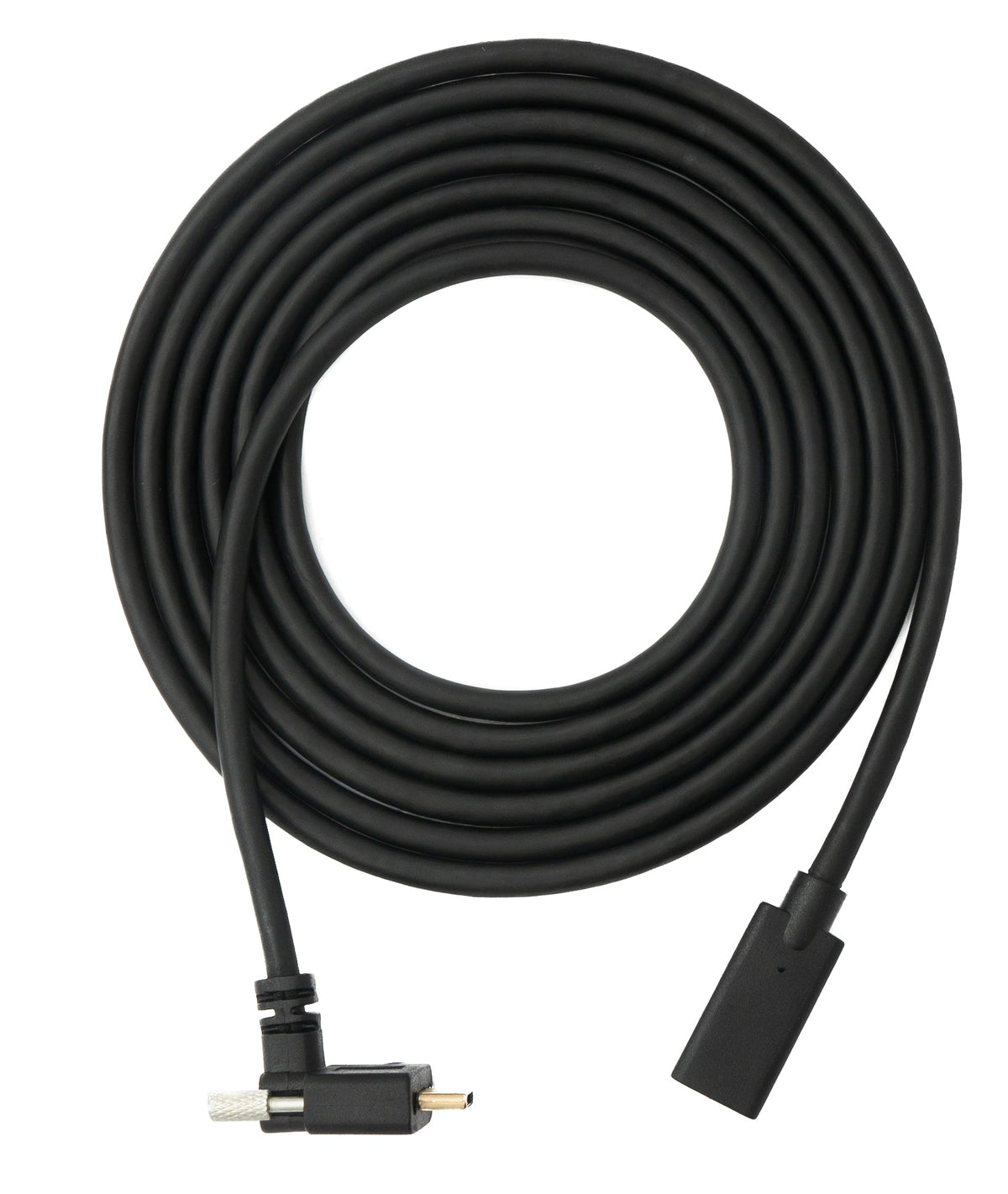 SYSTEM-S USB 3.1 Gen 2 100W Cable 1.8 m Type C Male to Female Screw Angle in Black