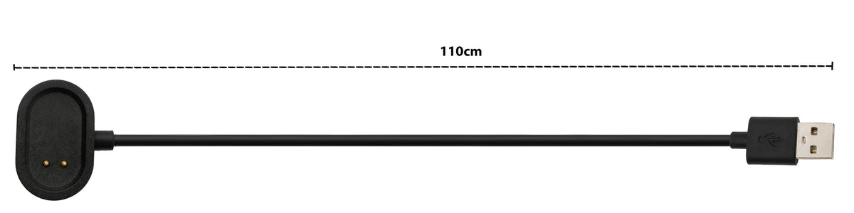 USB 2.0 Kabel 100 cm Ladekabel für Realme Band 2 Smartwatch in Schwarz | System-S