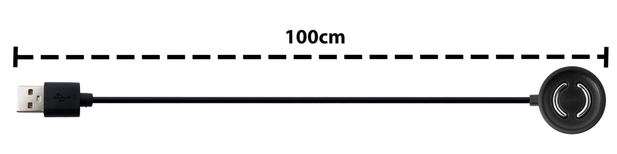 USB 2.0 Kabel 100 cm Ladestation für Suunto 9 Peak Smartwatch in Schwarz | System-S