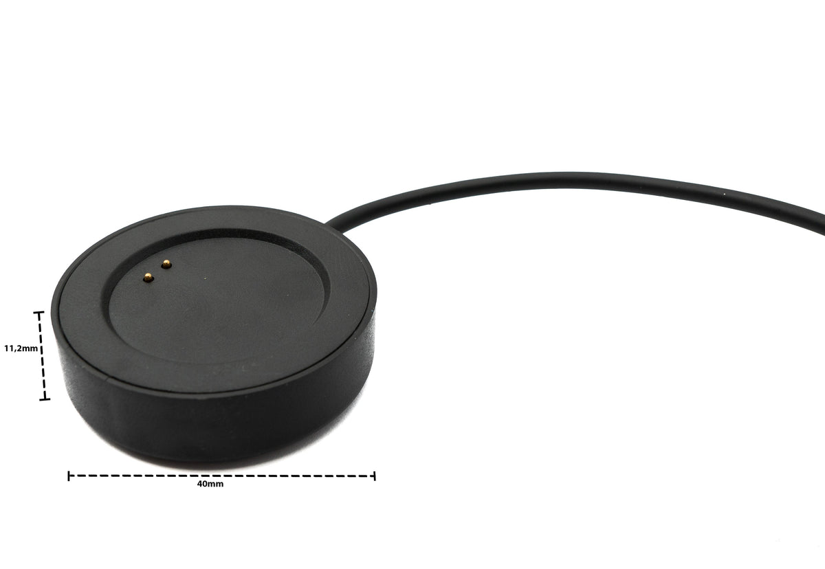 USB 2.0 Kabel 100 cm Ladestation für Realme T1 Smartwatch in Schwarz | System-S