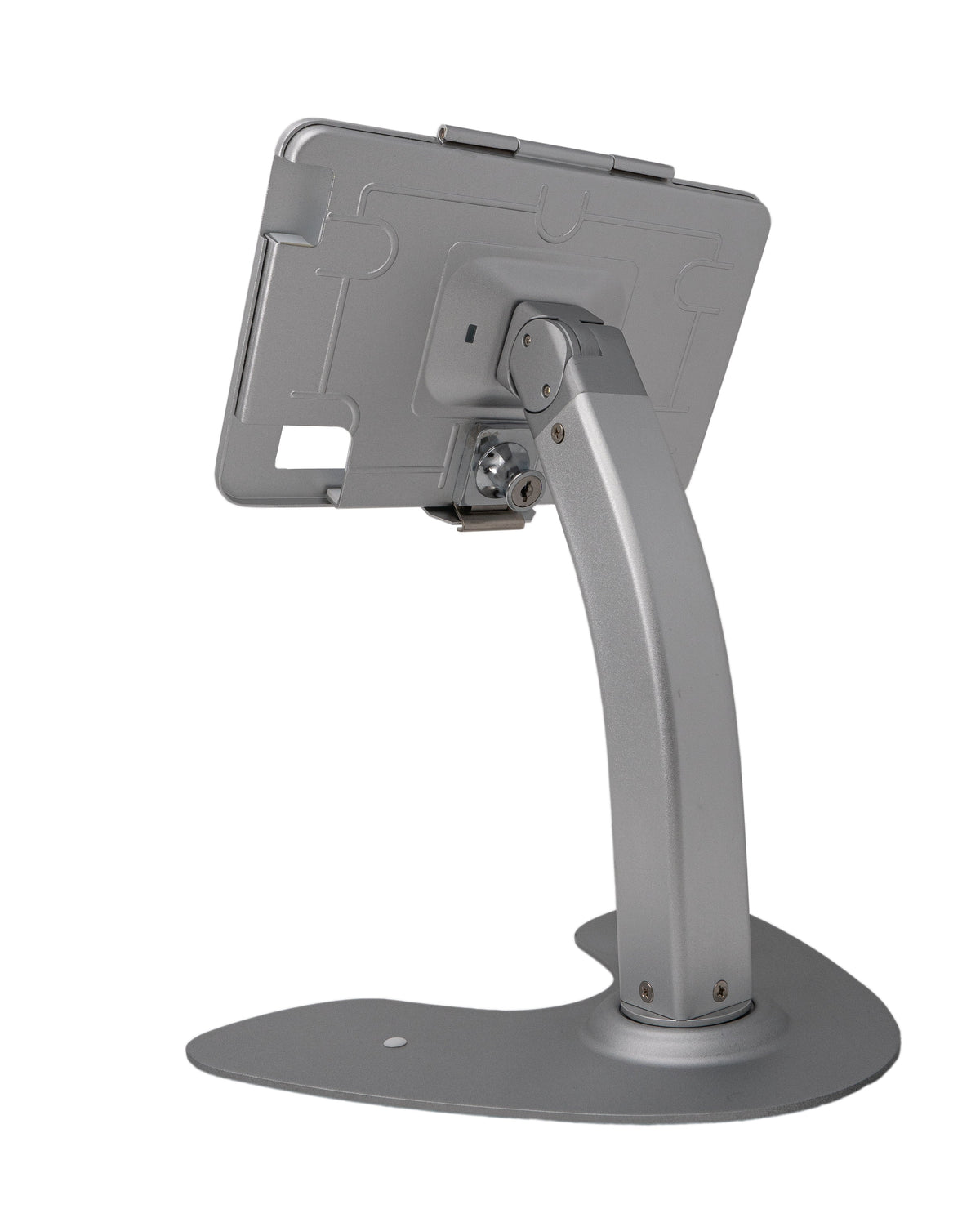 Tischhalterung 360° Ständer abschließbar für iPad Mini 6 (2021) in Grau | System-S