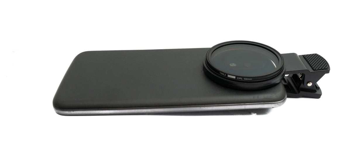 SYSTEM-S CPL 52 mm Filter Circular Polarizer Lens with Clip for Smartphone in Black