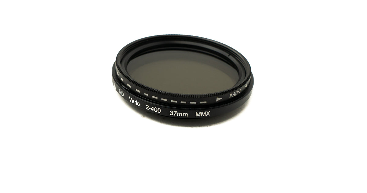 ND Vario Filter 37 mm 2 bis 400 Neutraldichte mit Gewinde Hülle für iPhone 15 Plus | System-S