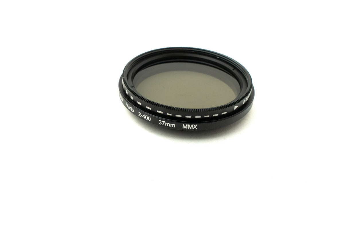 SYSTEM-S ND Vario Filter 37 mm 2 to 400 Neutral Density with Thread Case for iPhone 15 Pro Max