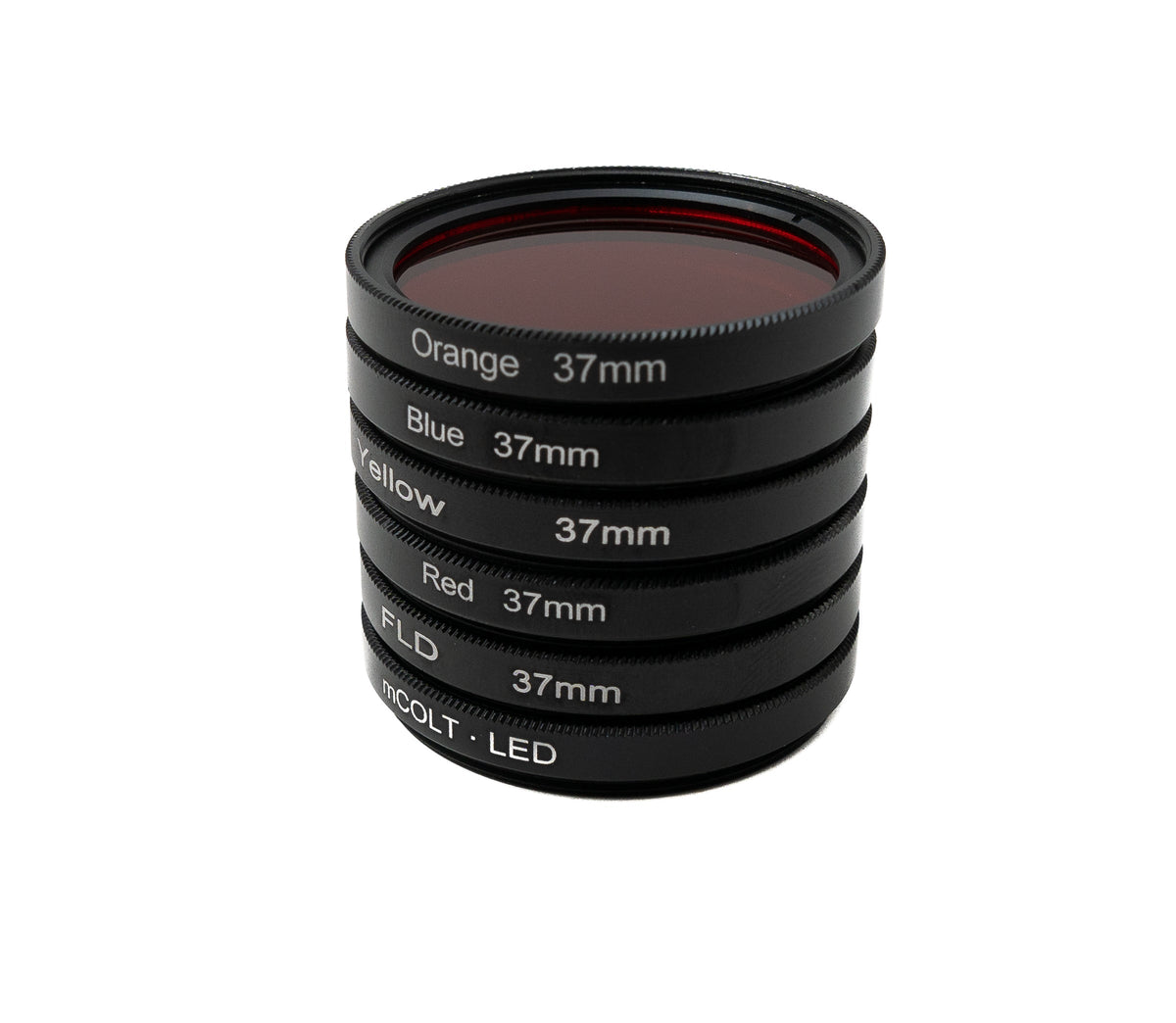 Farbfilter Set 37 mm 6 Stück Farbe Linse Filter mit Gewinde Hülle für iPhone 15 Pro | System-S