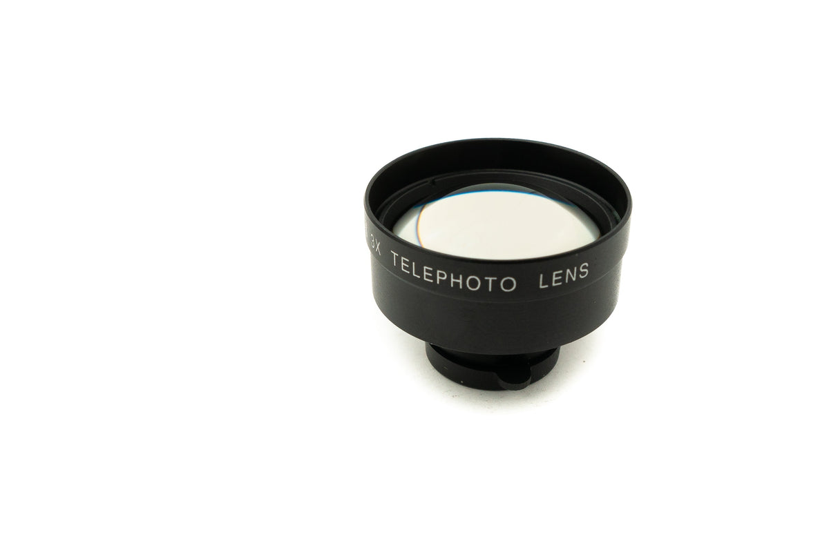 SYSTEM-S Zoom Lens 3x Telephoto Lens 37 mm Filter with Case for iPhone 15 Pro in Black Grey