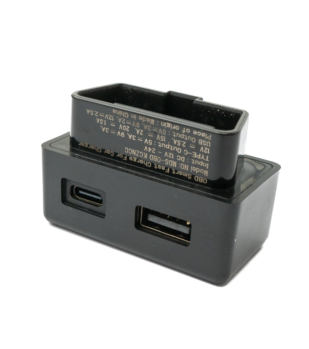 SYSTEM-S OBD charging adapter USB 3.1 & 3.0 socket charging hub adapter for Tesla Model 3 & Y in black