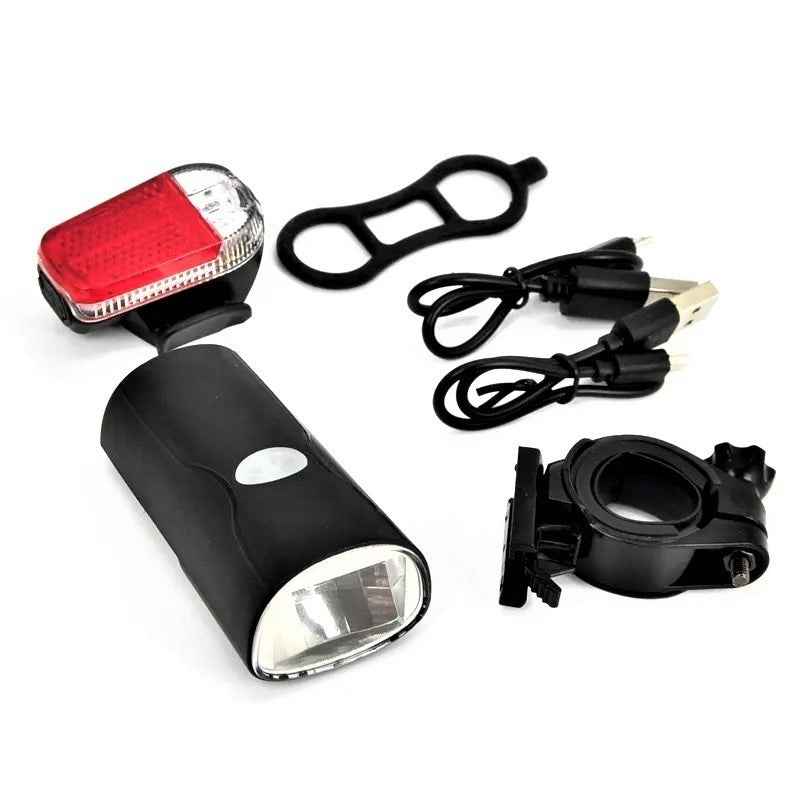 LED Fahrradlicht Set USB Akku 30/15 Lux StVZO Fahrradlampe Fahrradbeleuchtung - DREIKS