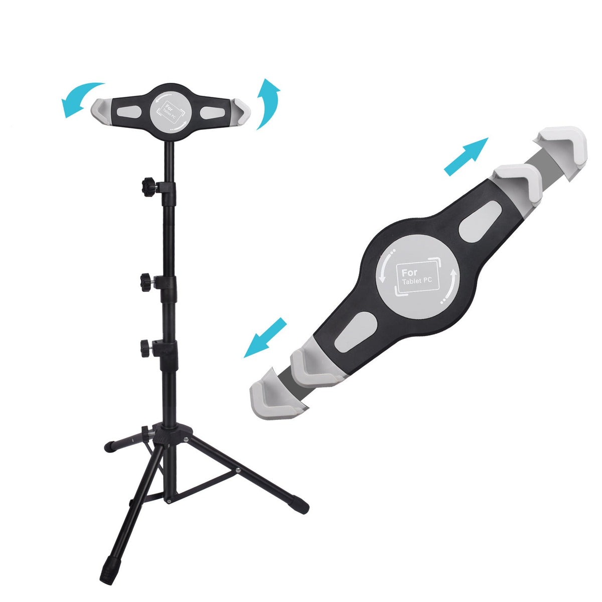 Universaler Boden Ständer Stand Halter für iPad Pro 12.9 Zoll und Tablet PC 10-14.5 Zoll | System-S