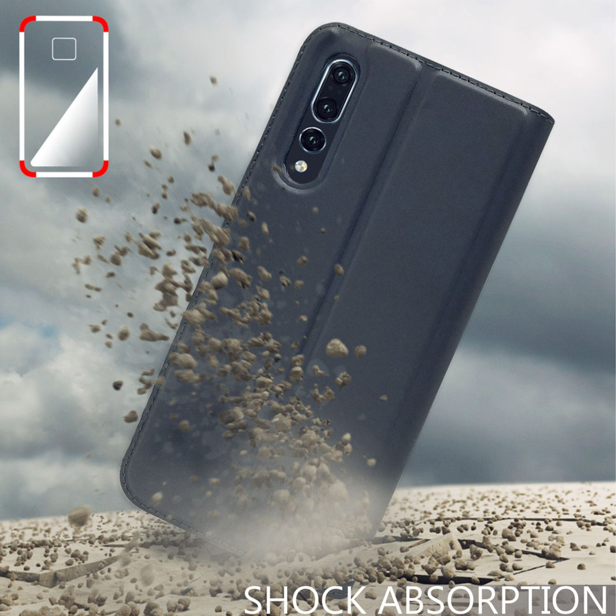 NALIA Hülle kompatibel mit Huawei P20 Pro, Kickstand Handyhülle Flip-Case Kunstleder Book-Cover mit Magnet, Etui Ganzkörper Schutzhülle Dünne Rundum Handy-Tasche Bumper
