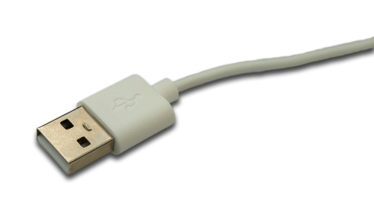USB 2.0 Kabel 100 cm Ladekabel für HONOR Band 9 Smartwatch in Weiß | System-S