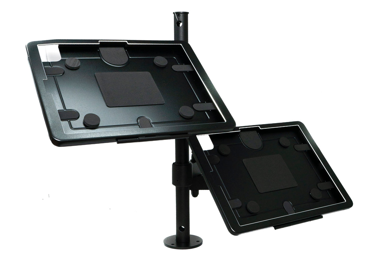 Doppel Tischhalterung 360° Ständer abschließbar für iPad Pro 13" Air 13" (M2) Pro 6 5 4 3 12.9" | System-S