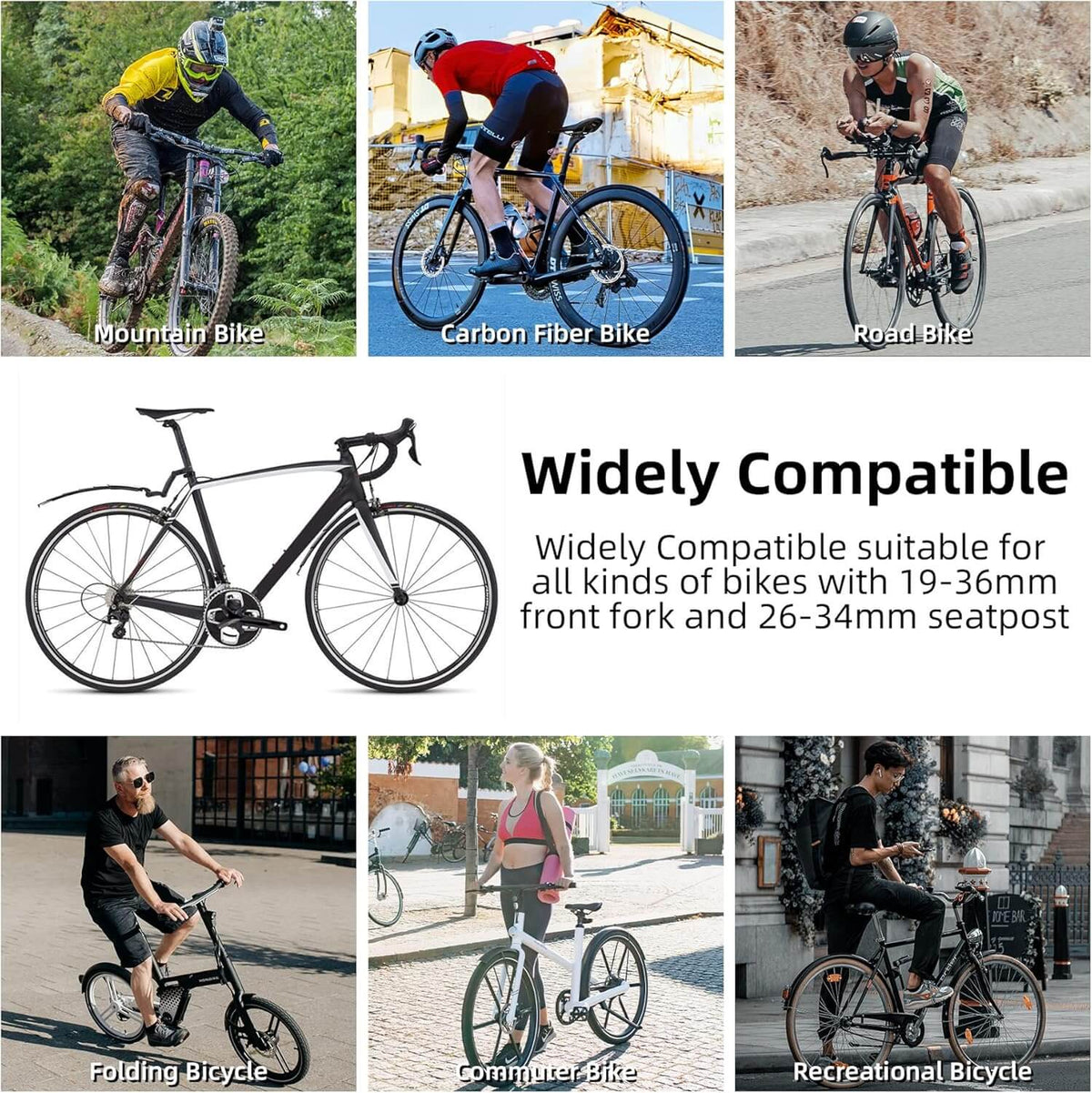 Fahrrad Schutzblech Set Vorne/Hinten Verstellbar