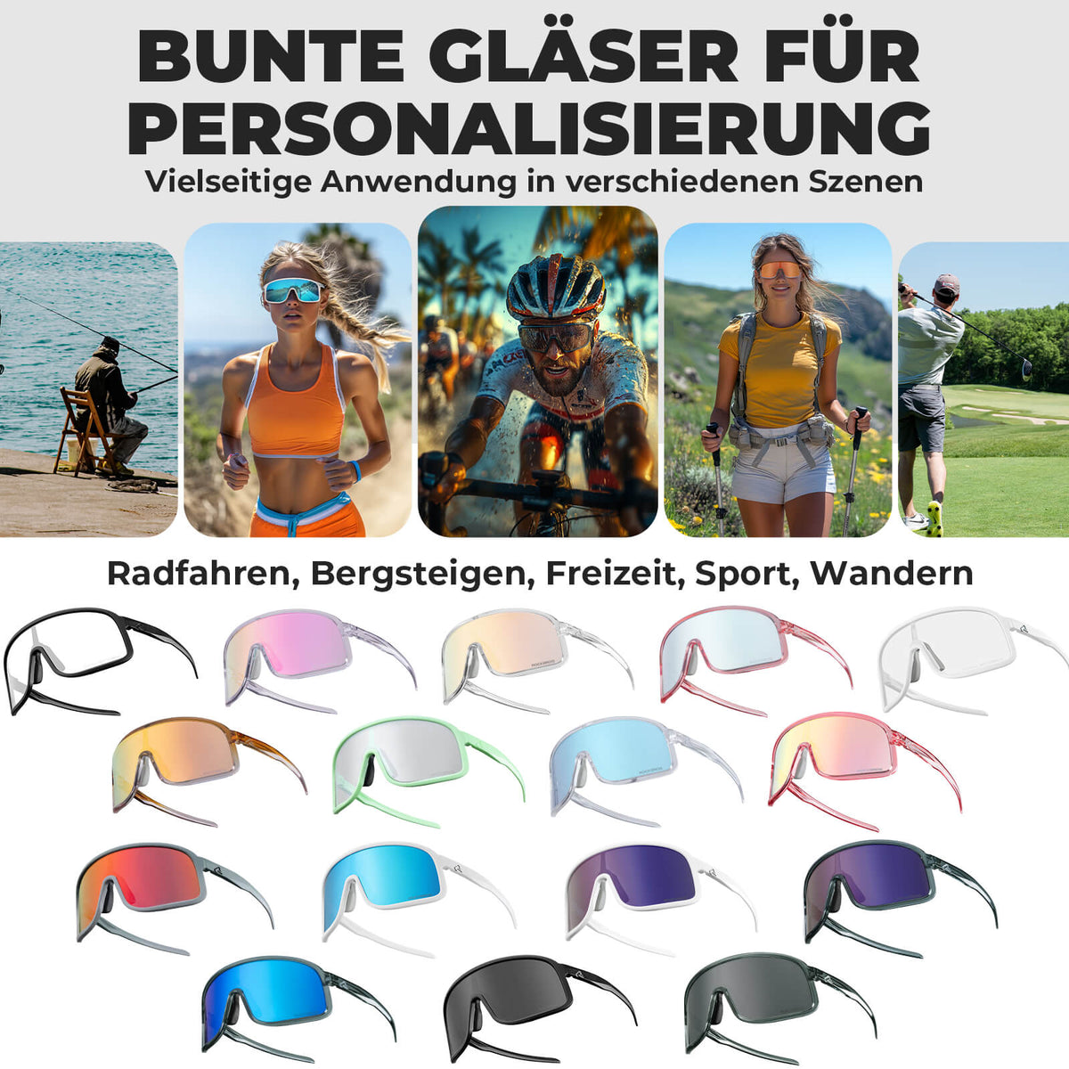 Polarisierte Fahrradbrille der Shadow Serie (UV400)