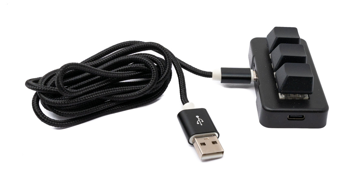 PCsensor USB HID Keypad 3 Tasten programmierbar mechanisch RGB LED PC Hotkeys Schwarz für osu!