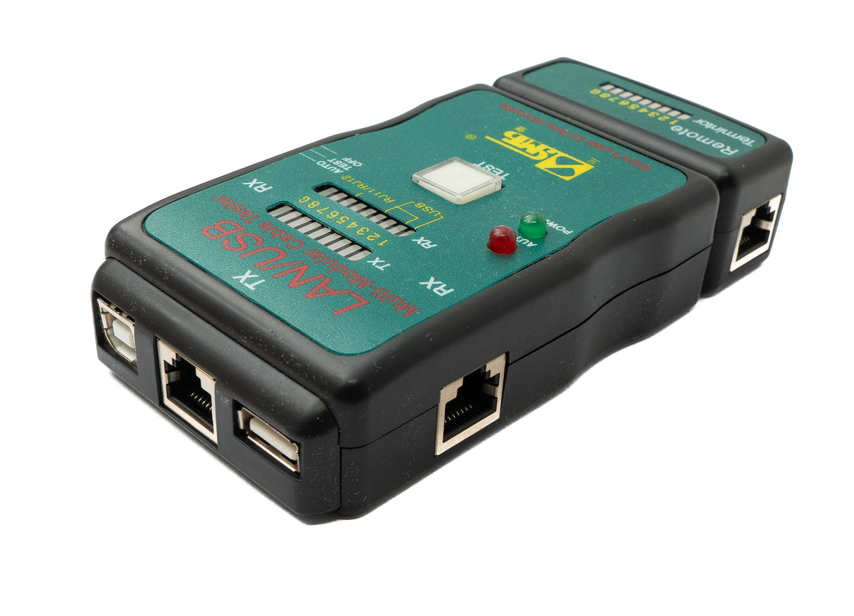 SYSTEM-S Network Cable Tester RJ45 RJ11 RJ12 USB AB with Remote Device LAN Performance Tester Cable Tester