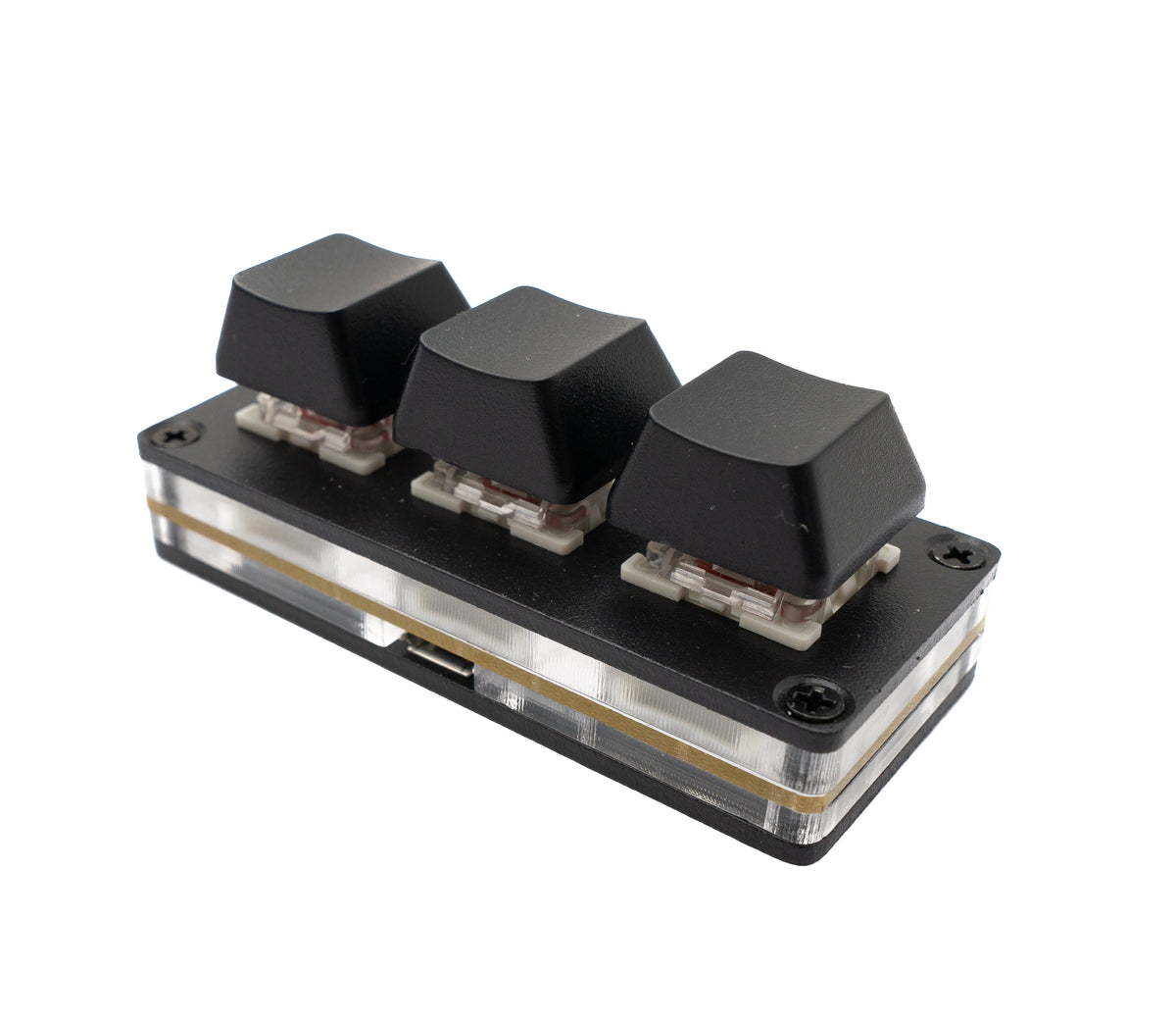 PCsensor USB HID Mini Keypad 3 buttons programmable mechanical RGB LED PC hotkeys black for osu!