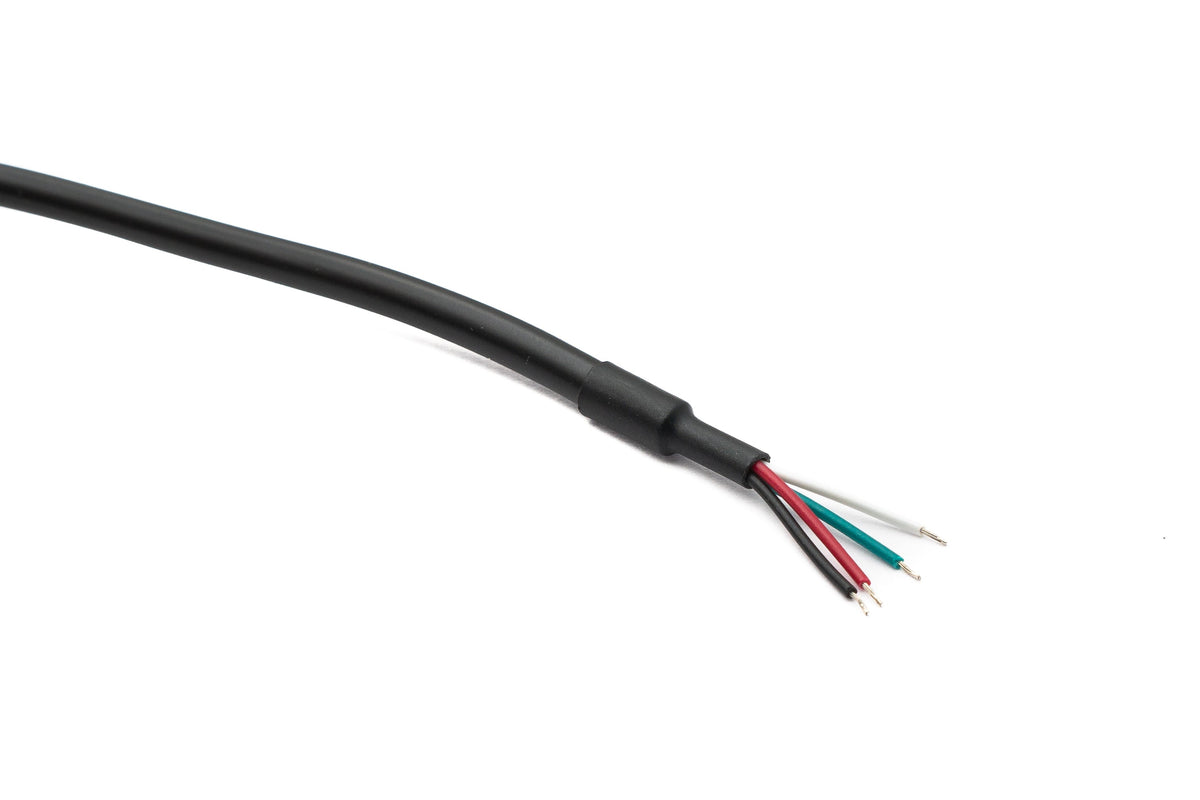 SYSTEM-S USB 2.0 cable 180 cm Type A to RS485 4-pin pigtail wire in black
