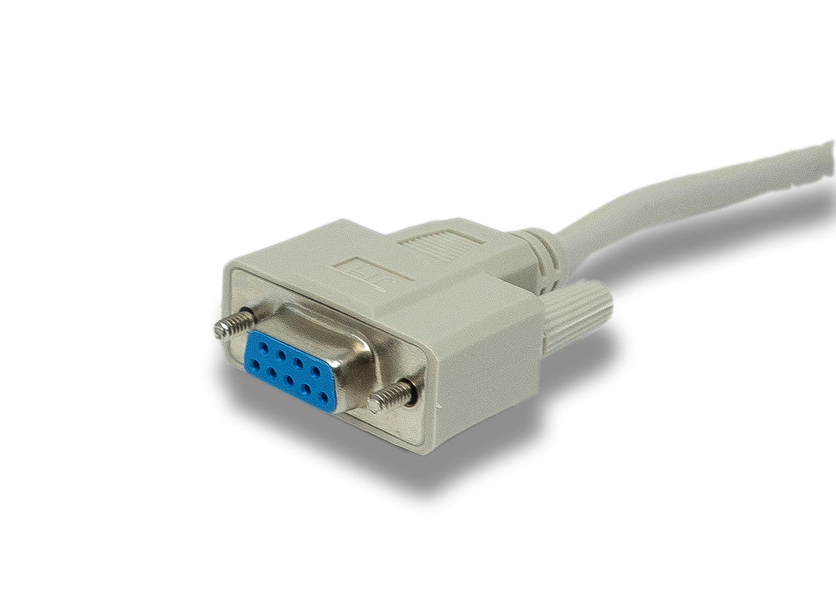 D Sub Nullmodem Kabel 10 m 9 Pin Buchse zu Buchse RS232 DB9 Adapter in Grau | System-S