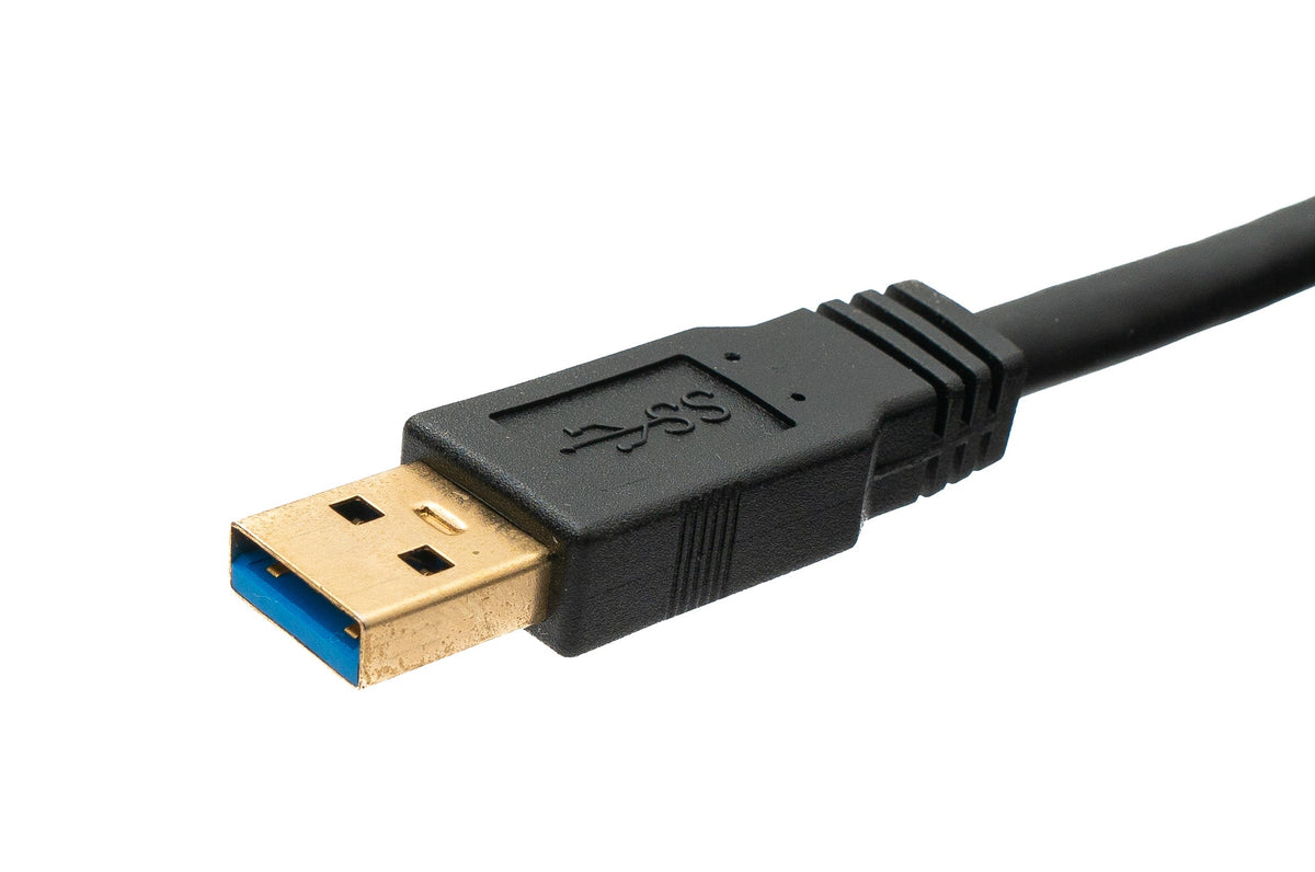 USB 3.0 Kabel 8 m Typ C Stecker zu Buchse 5 Gbit/s in Schwarz | System-S