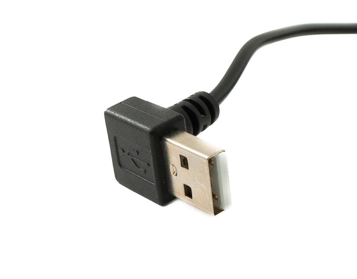 USB 2.0 Kabel 30 cm Typ A Stecker zu Buchse Schalter Winkel Down Angled | System-S